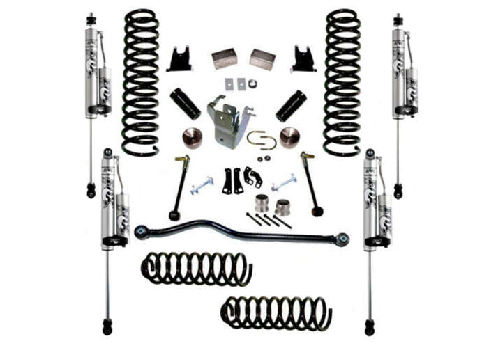 Superlift 2007-2017 Jeep Wrangler 2018 Jeep Wrangler JK 4WD 4 Door 4in Suspension Lift Kit With Fox 2.0 Shocks Without Reflex Control Arms K928FX/86040X4
