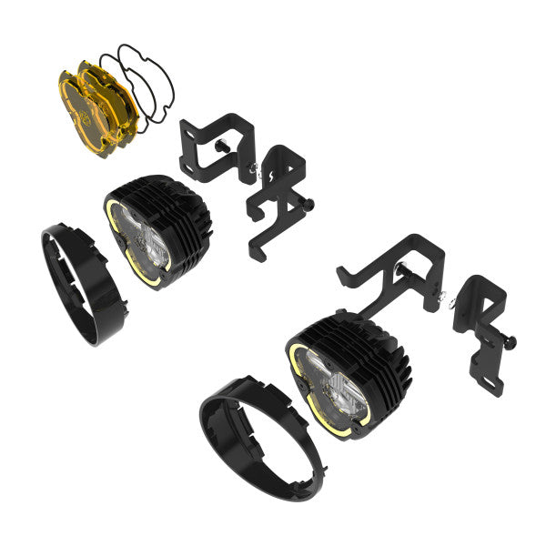 KC Hilites 2012-2024 Toyota Tacoma 2010-2024 Toyota 4Runner 2014-2021 Toyota Tundra FLEX ERA 3 Dual Mode SAE Fog Lights 2-Light Master Kit 97154