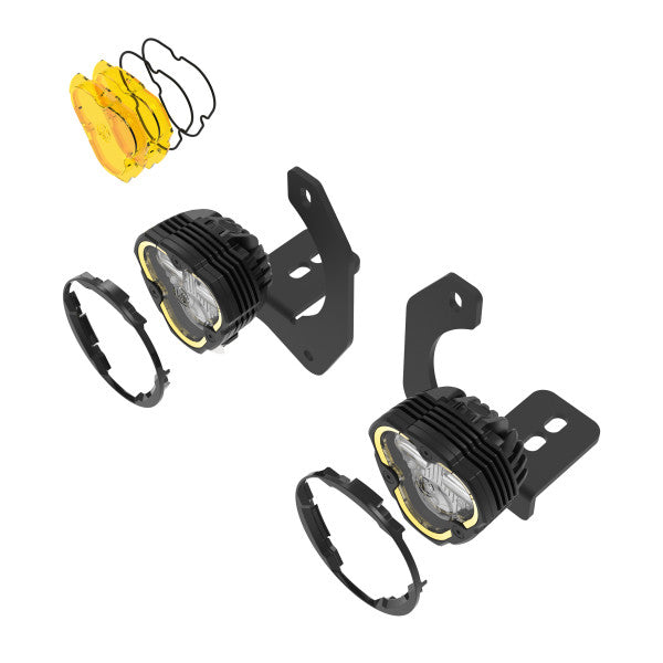 KC Hilites 2007-2018 Jeep Wrangler JK 2018-2023 Jeep Wrangler JL 2020-2023 Jeep Gladiator JT FLEX ERA 3 Dual Mode SAE Fog Lights 2-Light Master Kit 97149