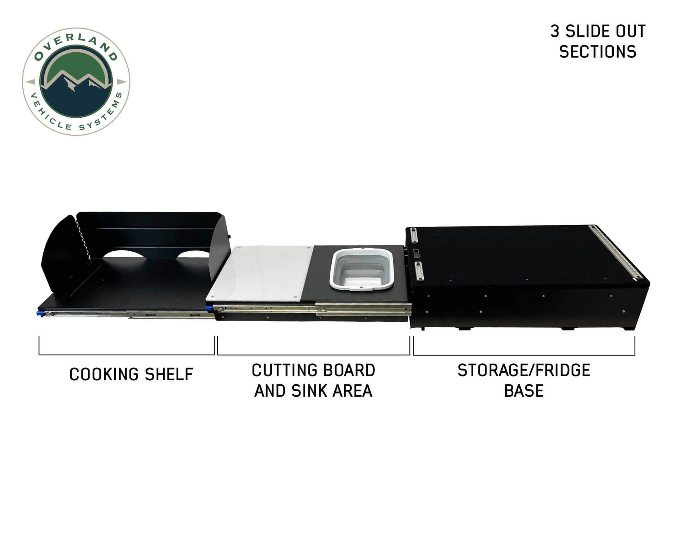 OVS Camp Cargo Box Kitchen With Slide Out Sink Cooking Shelf and Work Station 21010401
