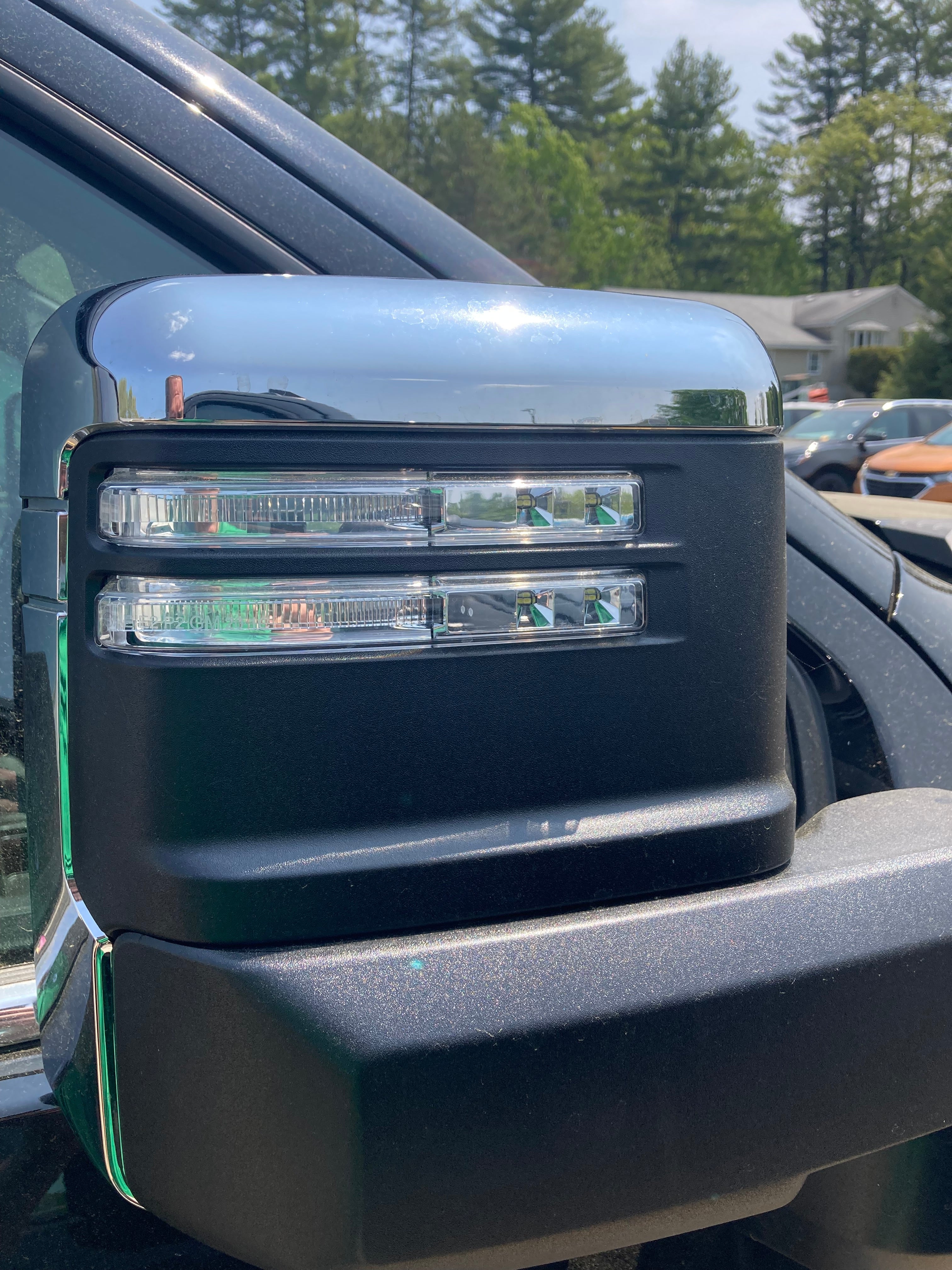 QAA 2020-2024 Chevrolet Silverado GMC Sierra 2500 3500 HD 2 Door 4 Door Pickup Truck Chrome Abs Mirror Cover 4Pc MC60184