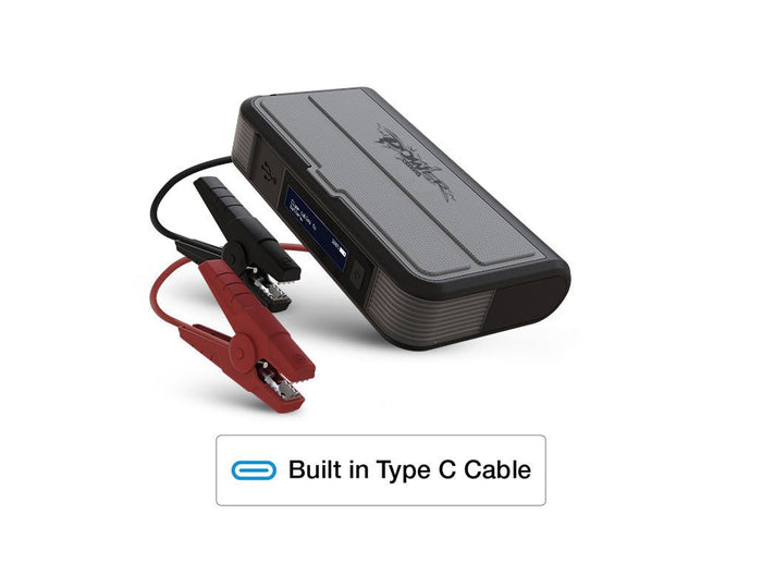 Type S Mike Power 8000mAh Wireless Jump Starter with Built-in Cable with USB-C Cable AC533654-1