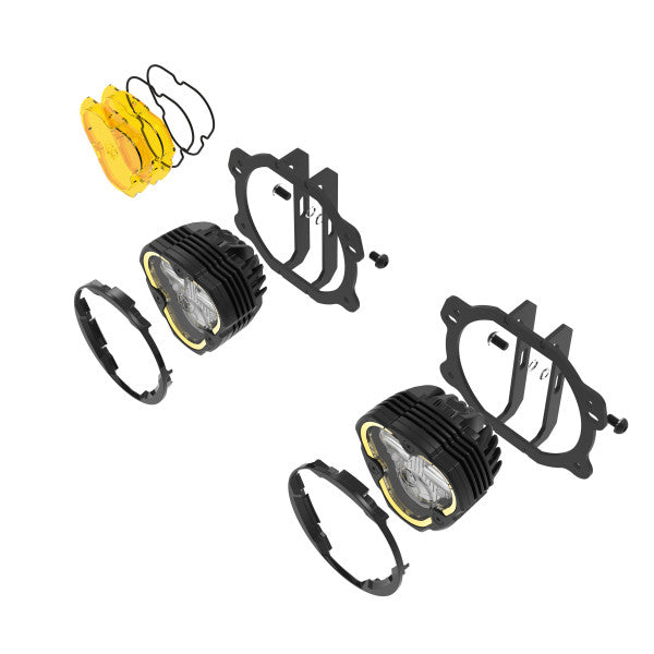 KC Hilites 2007-2018 Jeep Wrangler JK 2018-2023 Jeep Wrangler JL 2020-2023 Jeep Gladiator JT FLEX ERA 3 Dual Mode SAE Fog Lights 2-Light Master Kit 97146