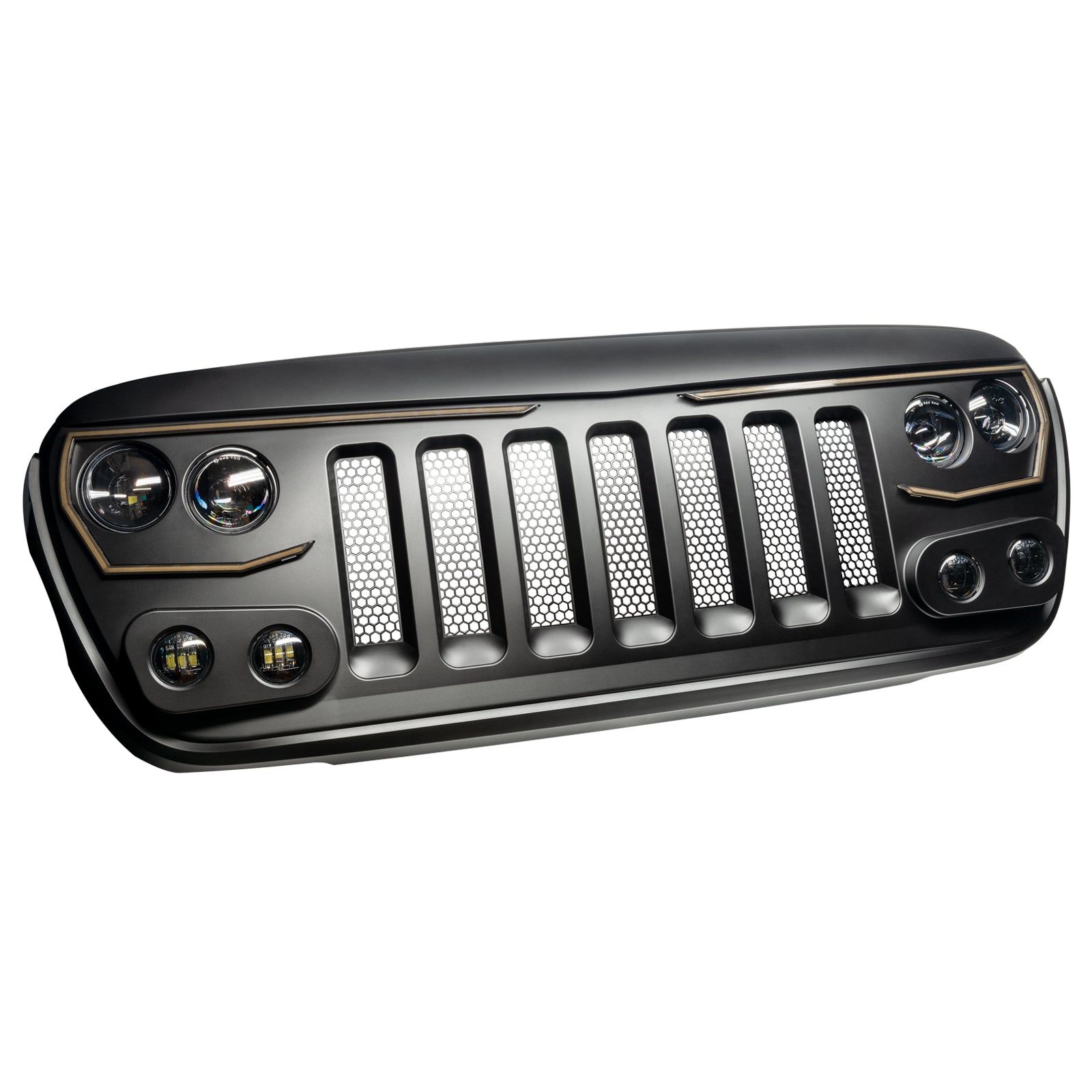 Oracle Lighting 2018-2022 Jeep Wrangler JL 2020-2022 Gladiator JT Vector Pro Series Full LED Grill 5837-PRO