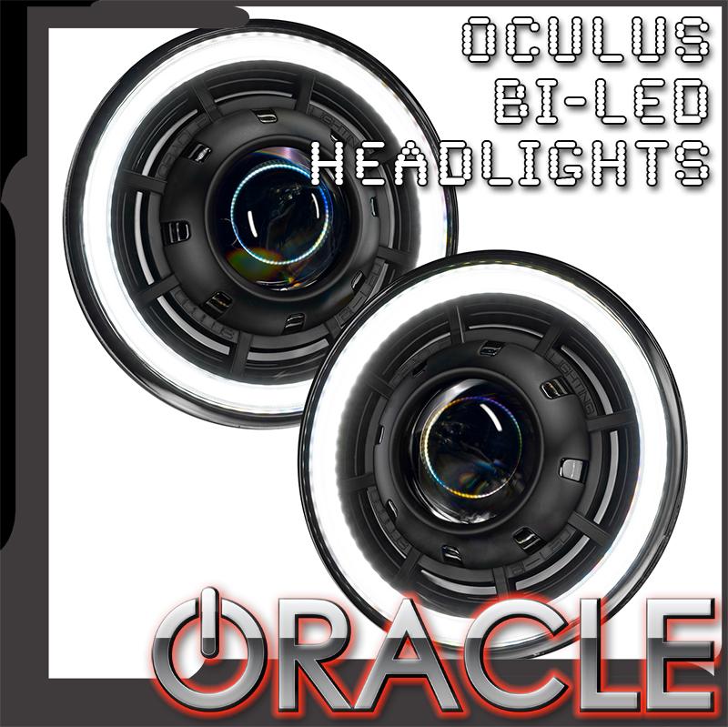 Oracle Lighting 2007-2018 Jeep Wrangler JK 1997-2006 Wrangler TJ Oculus 7" Bi-LED Projector Headlights 5876-001