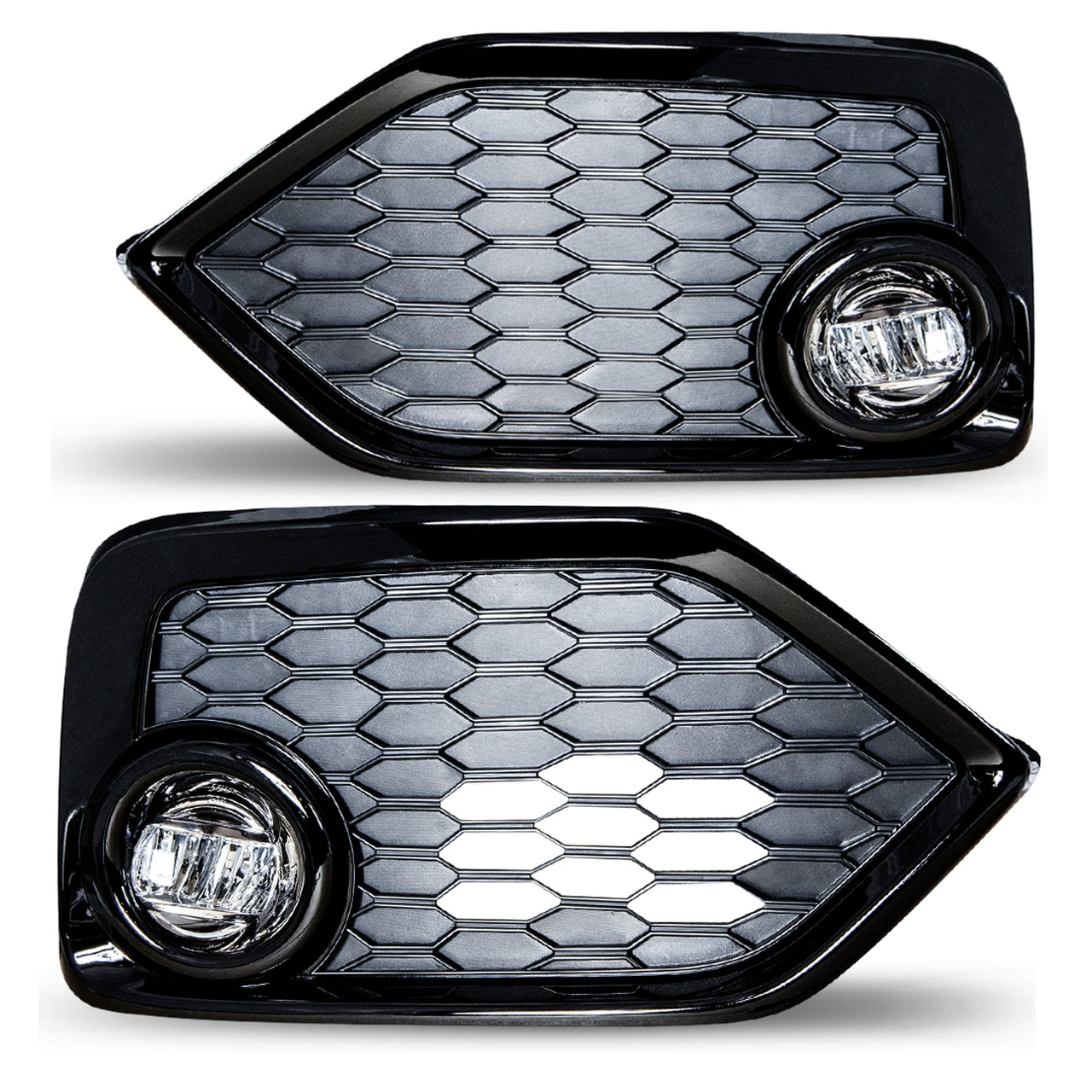 Winjet 2017-2019 Honda Civic LED Fog Lights Clear Wiring kit included WJ30-0630-09