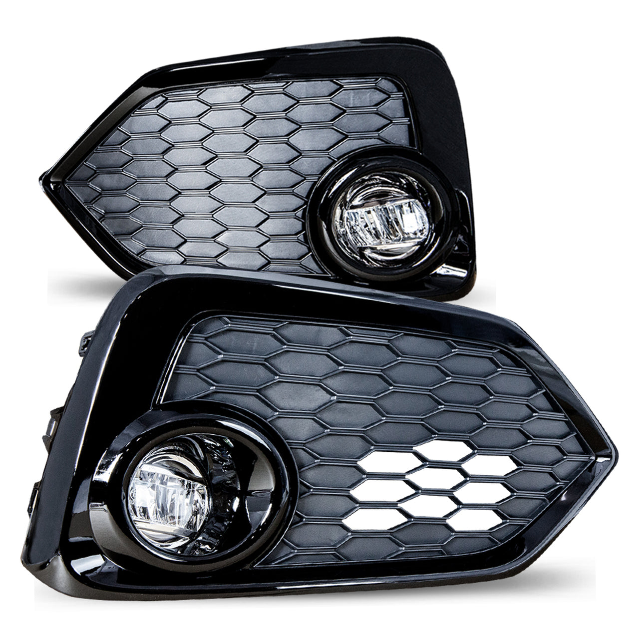 Winjet 2017-2019 Honda Civic LED Fog Lights Clear Wiring kit included WJ30-0630-09