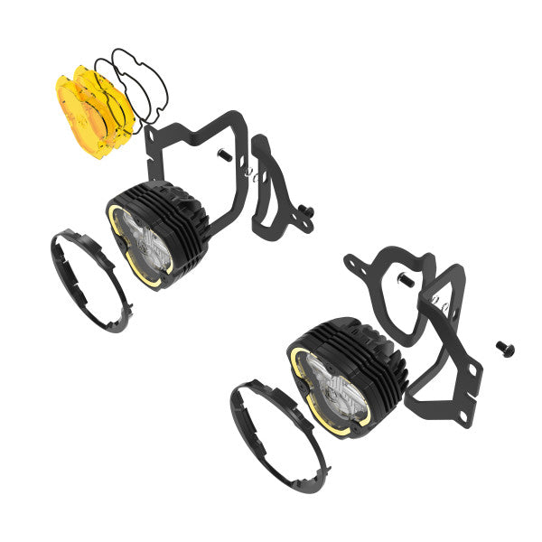 KC Hilites 2018-2024 Jeep Wrangler JL 2020-2024 Jeep Gladiator JT FLEX ERA 3 Dual Mode SAE Fog Lights 2-Light Master Kit 97148