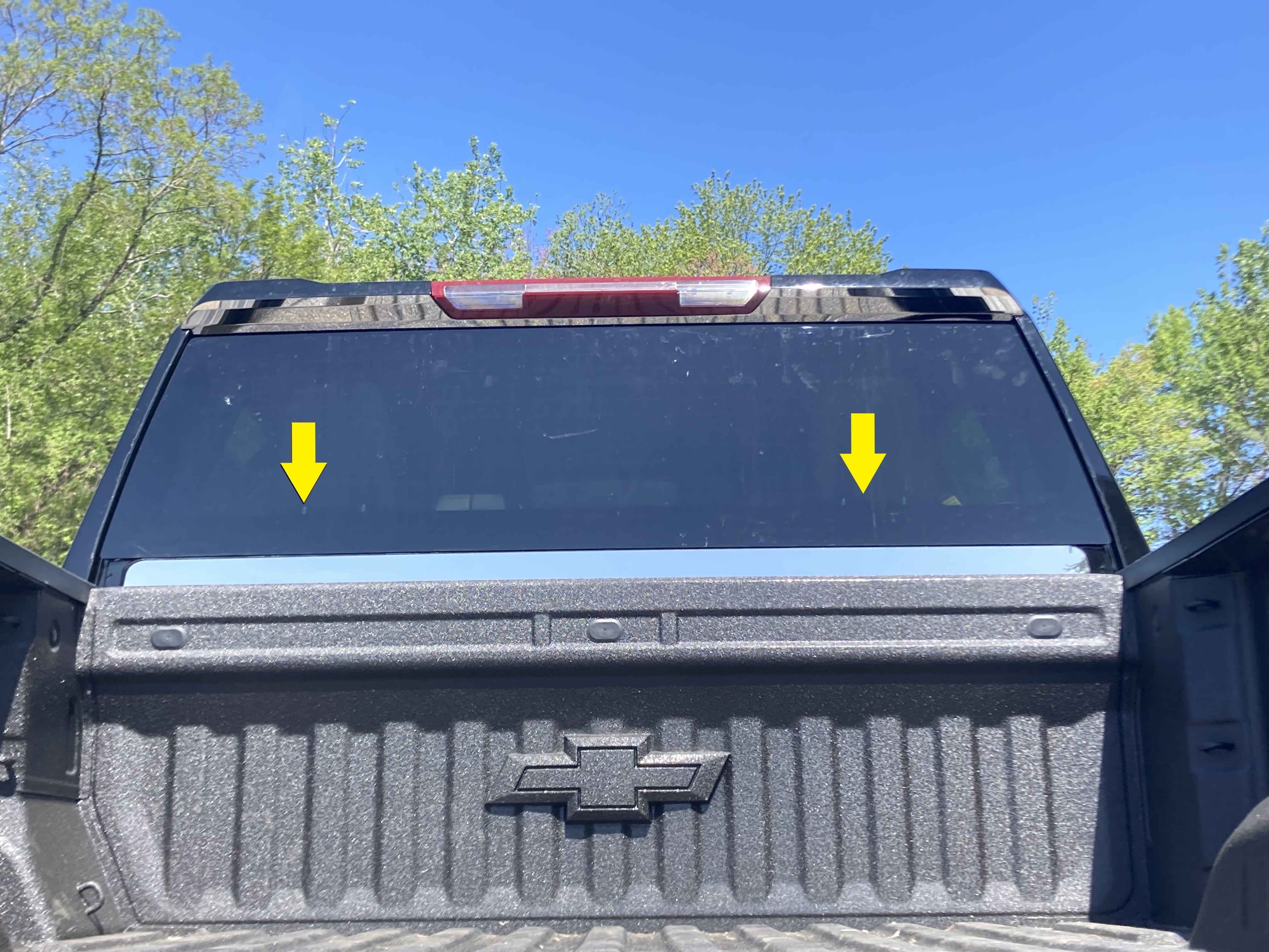 QAA 2020-2024 Chevrolet Silverado 2500 3500 HD 2 Door 4 Door Pickup Truck Stainless Rear Window Bottom 1Pc RWB60184