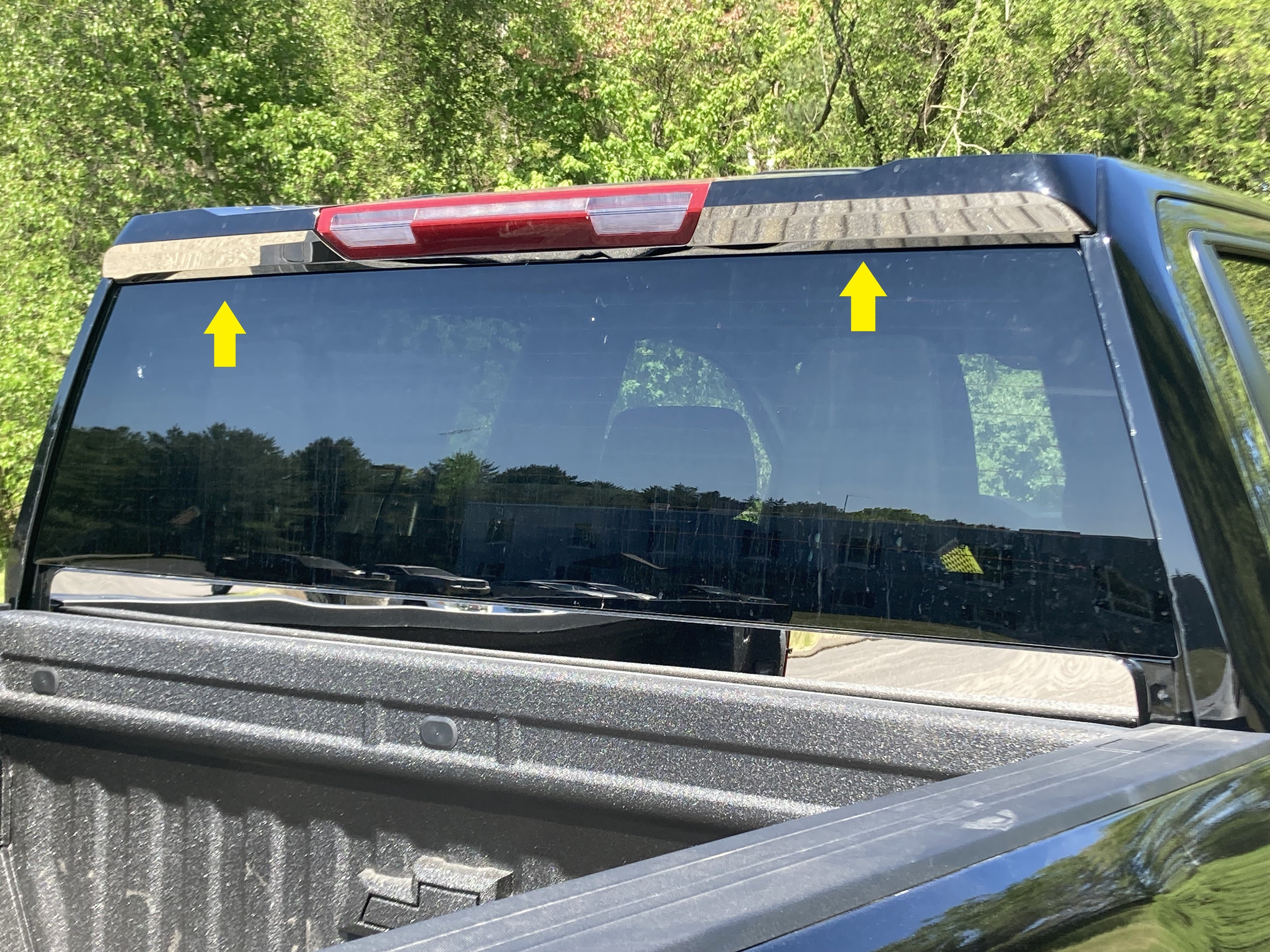 QAA 2020-2024 Chevrolet Silverado 2500 3500 HD 2 Door 4 Door Pickup Truck Stainless Rear Window Top 1Pc RWT60184