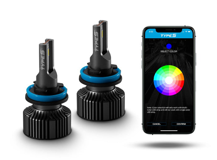 Type S H8 H9 H11 H16 LED Fog Light Replacement Bulb Set of 2 Smart Single Beam LM533075-1