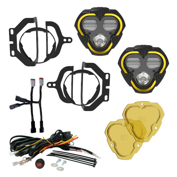 KC Hilites 2018-2024 Jeep Wrangler JL 2020-2024 Jeep Gladiator JT FLEX ERA 3 Dual Mode SAE Fog Lights 2-Light Master Kit 97148