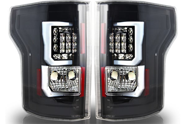 Winjet 2002-2006 Dodge Ram 1500 2003-2006 Ram 2500 3500 Glossey Black Clear Tail Light Set LED Lights CTWJ-0707-GBC-SQ