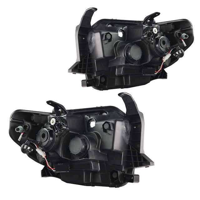 Winjet 2014-2021 Toyota Tundra Head Lights Black Clear CHWJ-0376-B