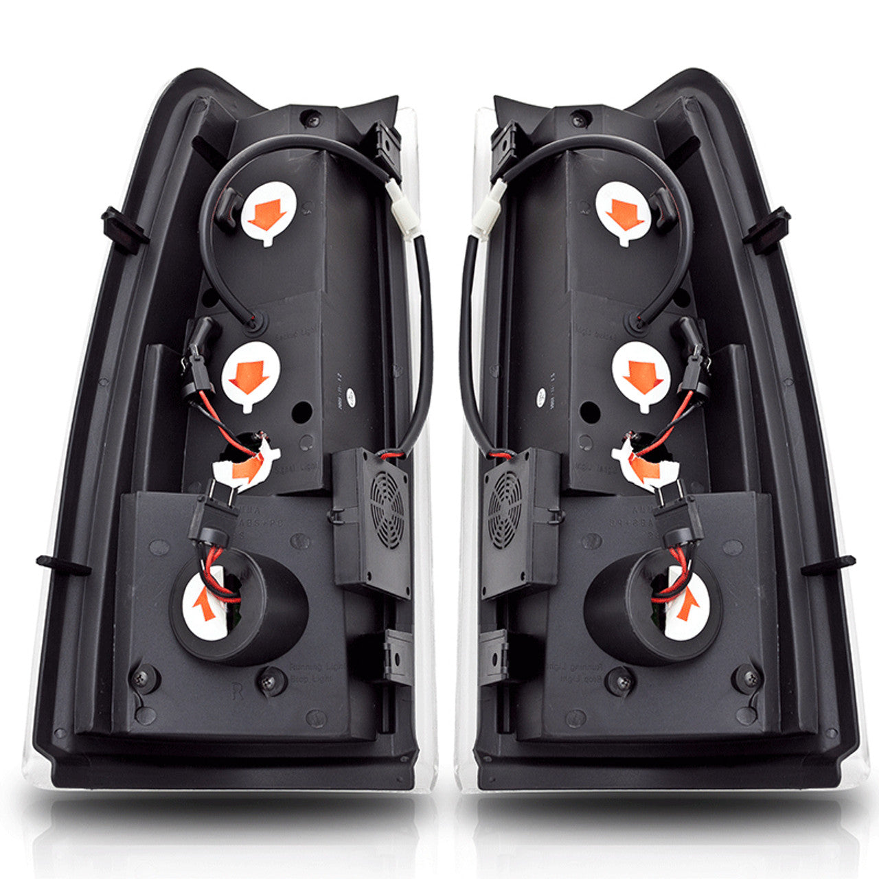 Winjet 1999-2006 Chevrolet Silverado 1999-2003 GMC Sierra LED Tail Light Gloss Black Clear CTWJ-0006-GBC