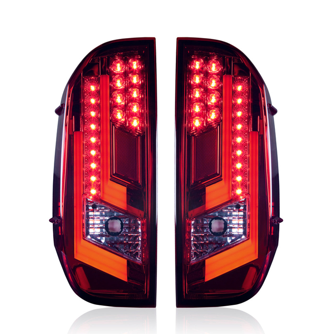 Winjet 2014-2021 Toyota Tundra Tail Lights Chrome Red CTWJ-0377-CR