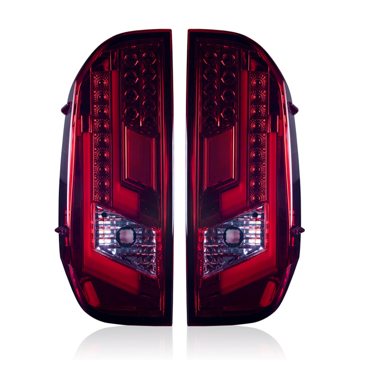 Winjet 2014-2021 Toyota Tundra Tail Lights Chrome Red CTWJ-0377-CR