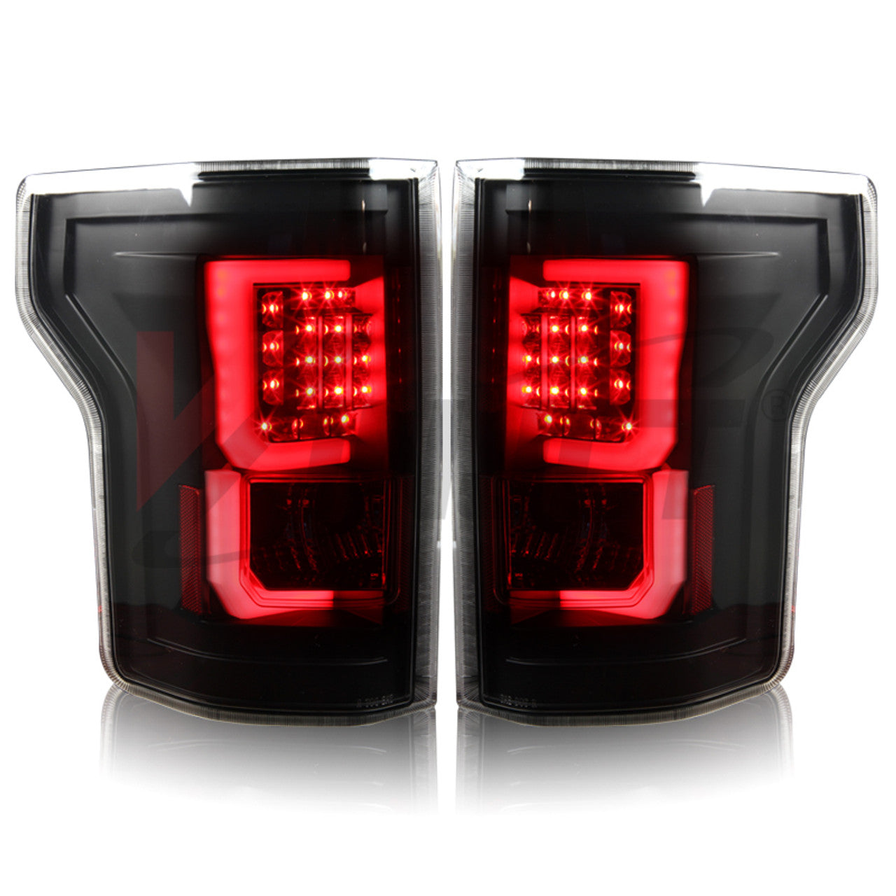 Winjet 2015-2017 Ford F-150 LED Tail Lights Black Clear CTWJ-0440-BC