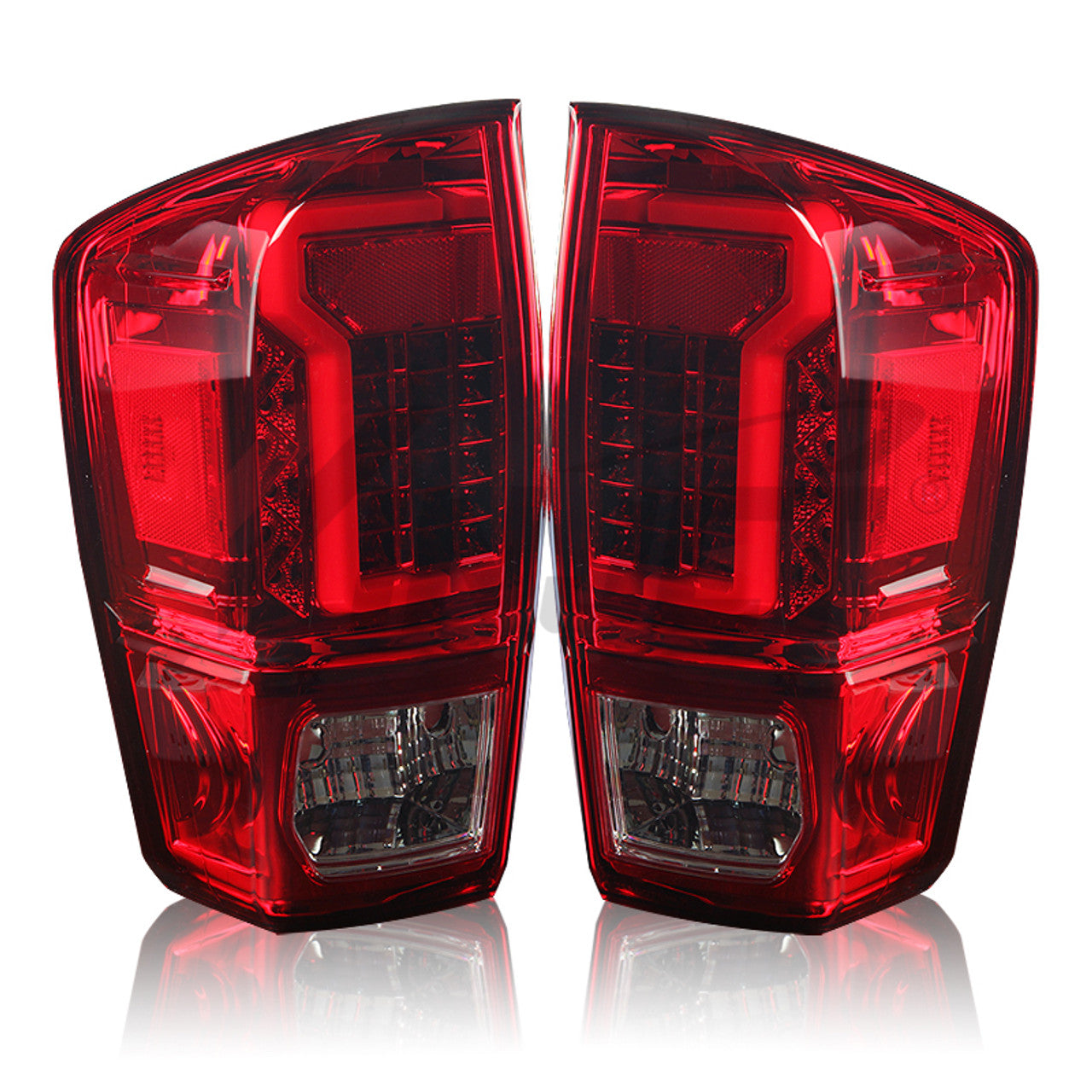 Winjet 2016-2023 Toyota Tacoma LED Tail Light Red Clear CTWJ-0466-CR